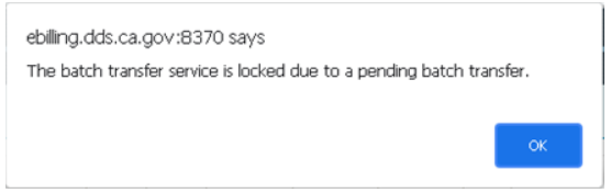 Batch transfer service lock error